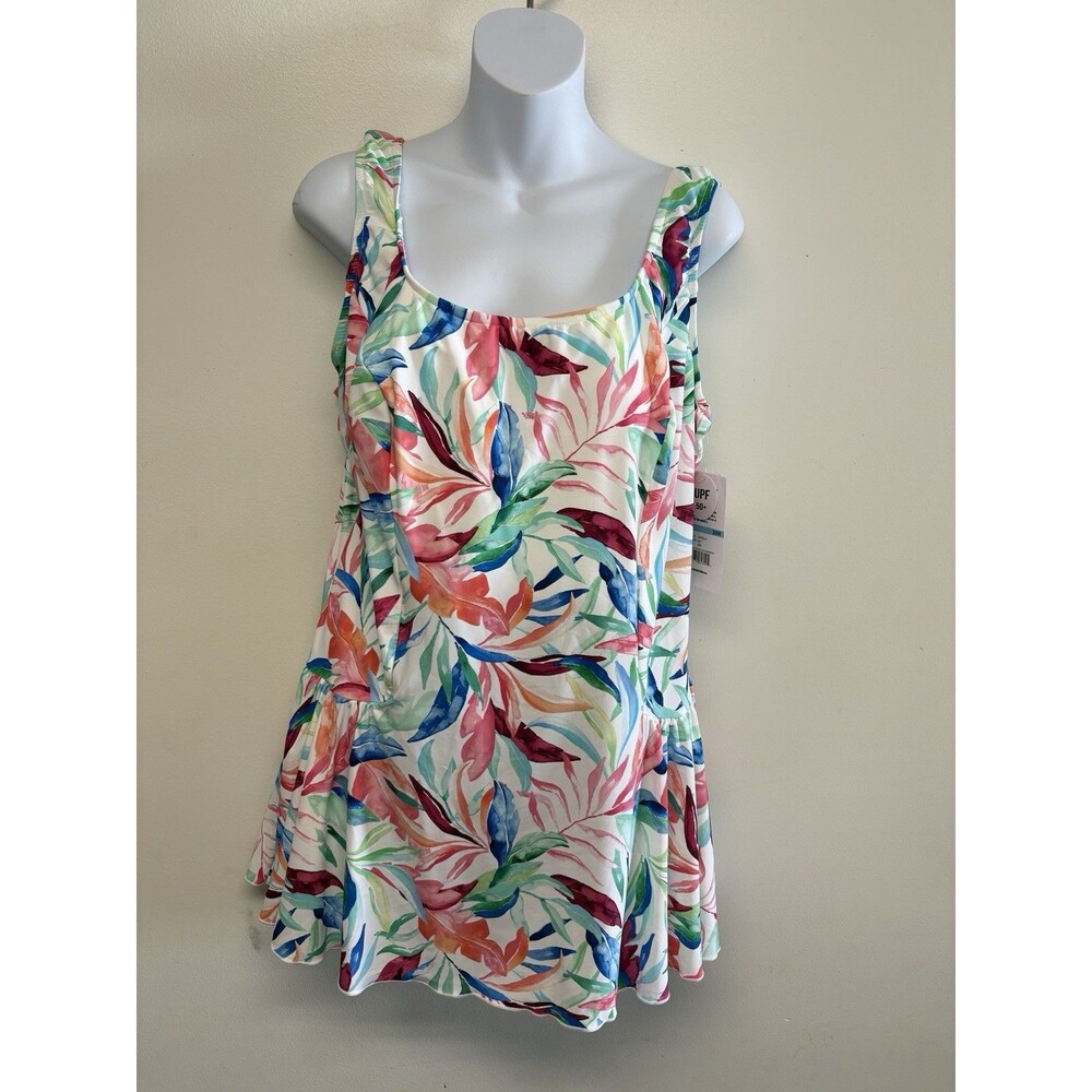 Maxine of Hollywood Women's Princess Seam One Piece Swimsuit Dress Size 20W NWT - Picture 3 of 9